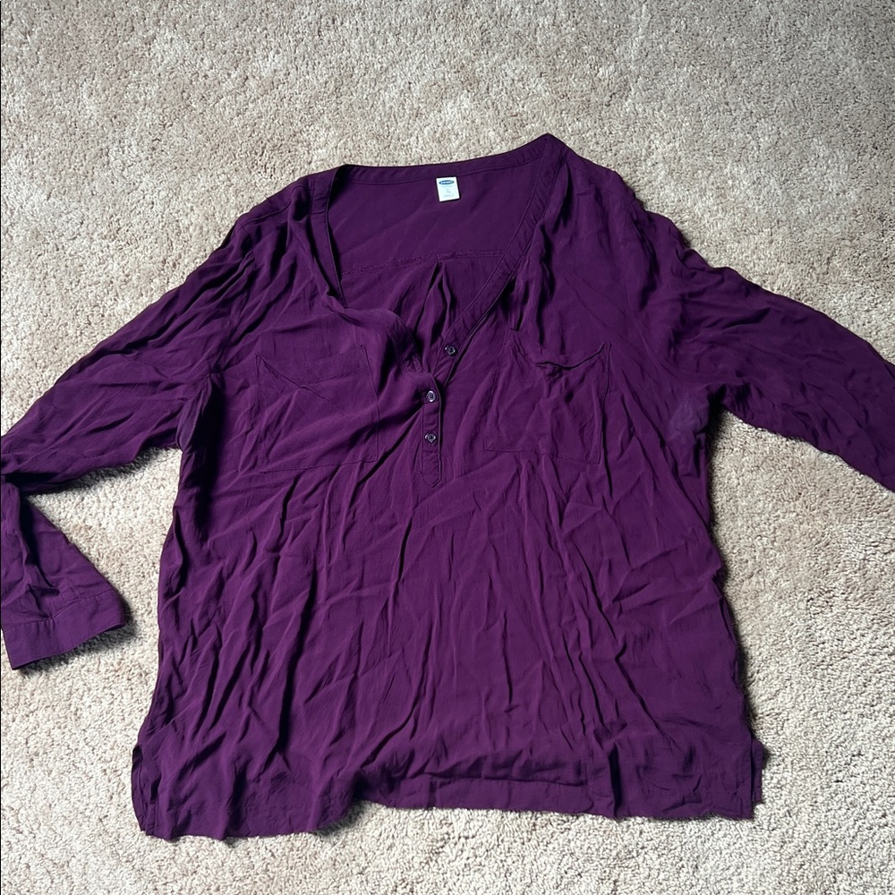 Old Navy Deep Purple Women's Blouse